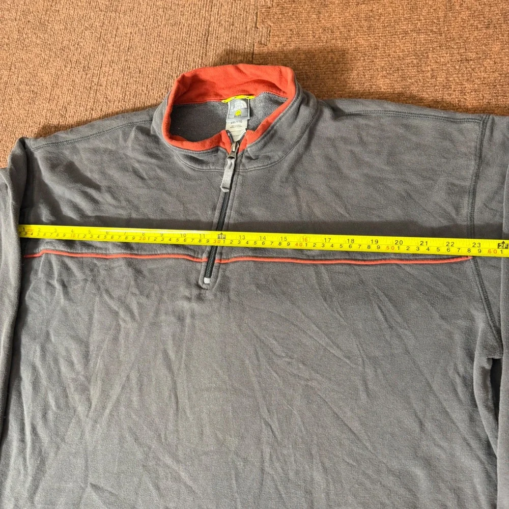 The North Face A5 Series Mens XXL 1/4 Zip‎ Pullover Grey Orange Logo Sweatshirt
